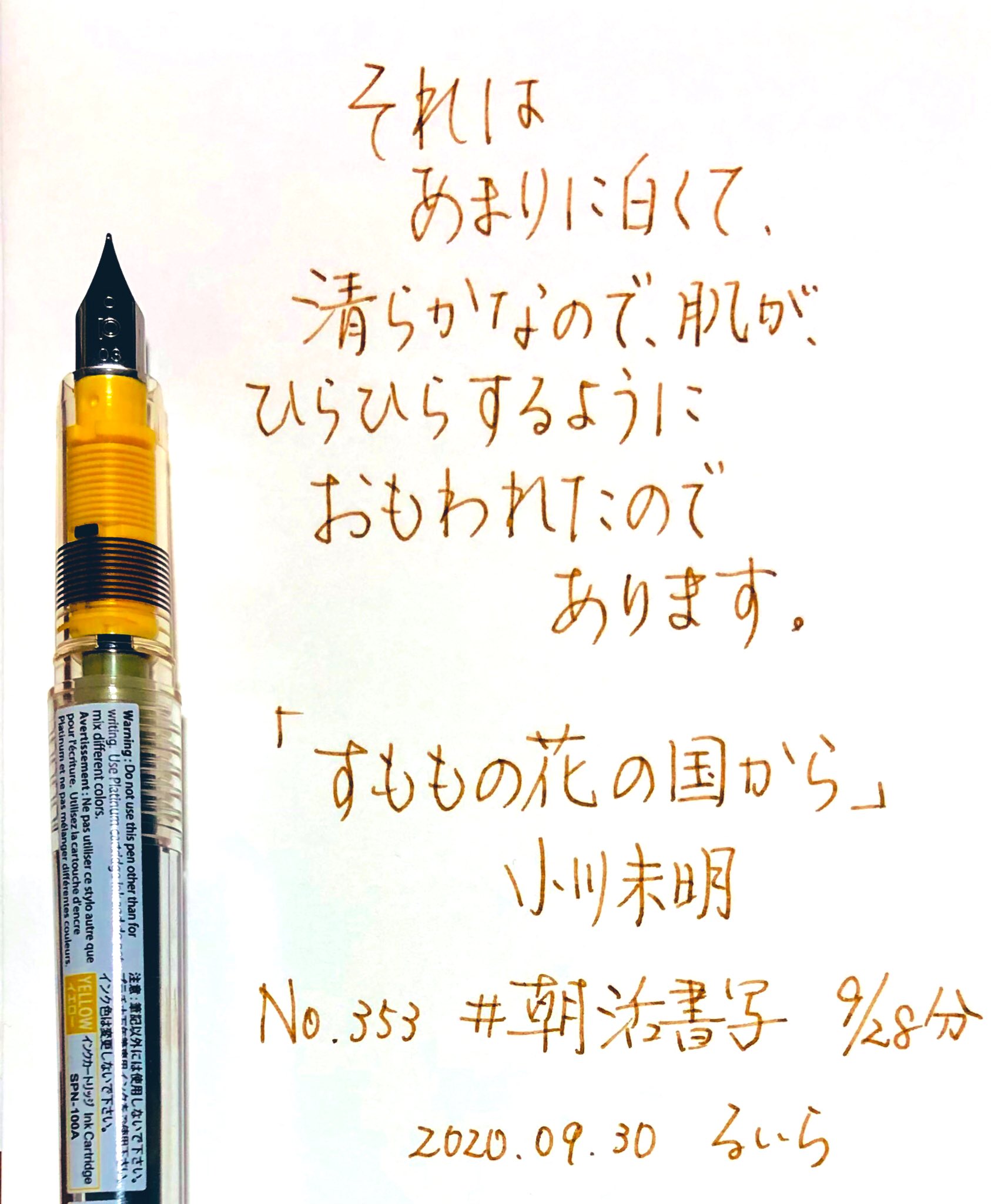 るいら Ruila 朝活書写 No 353 お題ありがとうございます 白いものといえば 今日は豆腐の日 だって プラチナ万年筆 茶系 プレピー Preppy 0 3 インク沼 るいら書 文好部 手書き文字 ピンク色 書写の秋 T Co 0icfgm28di Twitter