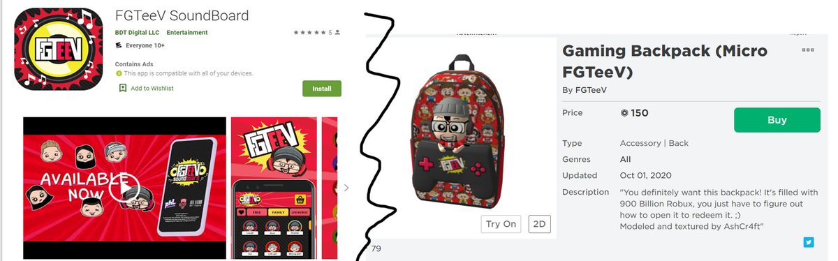 Fgteev On Twitter Both Of These Came Out Today Roblox Ugc Fgteev Backpack Our New Soundboard App By Phlcollective Which One You Gonna Get Both App Https T Co Vixywwdwbf Roblox Backpack Https T Co Dw3emhncvz - fgteev roblox 20