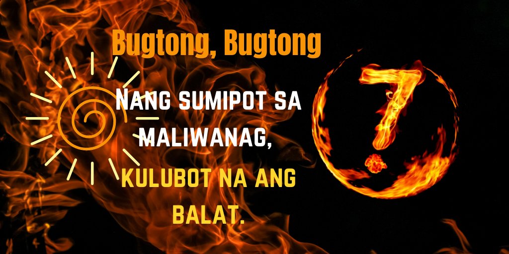 7thriddlebookph's tweet photo. #Palaisipan para sa iyo.
Nang sumipot sa maliwanag, kulubot na ang balat.
#pinoyfun #bugtungan #trendingpinoy https://t.co/h0KTubGEma
