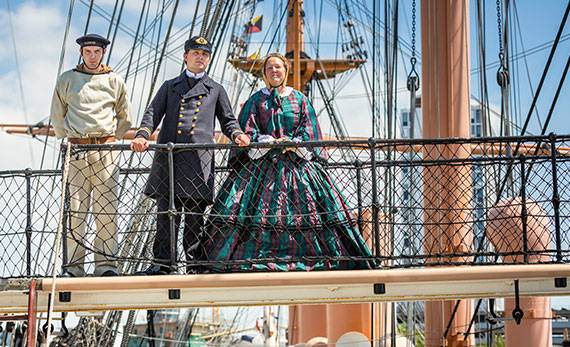 ReassessHistory's tweet photo. @ProfPeterDoyle HMS Warrior's full on first person interpretation is a masterpiece. I'm not usually a fan of FP LH/reenlarpment approaches as they can fall flat, but it was so well done by exceptionally keen/talented staff that I was awestruck by what can be achieved. https://t.co/uMnYcs1JqA