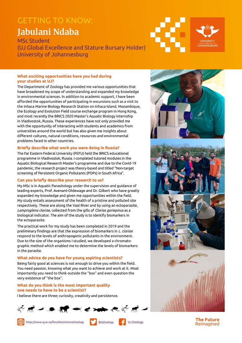 #WhoAreWe We have Jabulani Ndaba, one of our MSc students who went to Russia as part of an internship programme. His stay in Russia was extended due to Covid-19 but we are very happy to have him back! Read all about Jabu here: