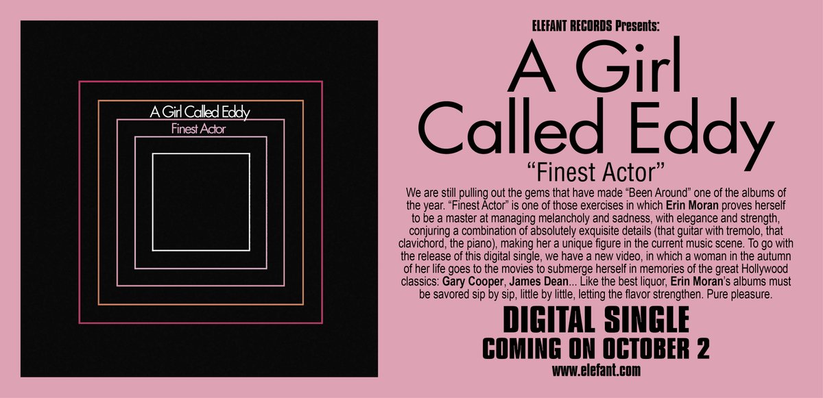 A GIRL CALLED EDDY "Finest Actor" Nuevo Single y Video <a href="/agirlcallededdy/">agirlcallededdy</a> - mailchi.mp/elefant/agirl-…