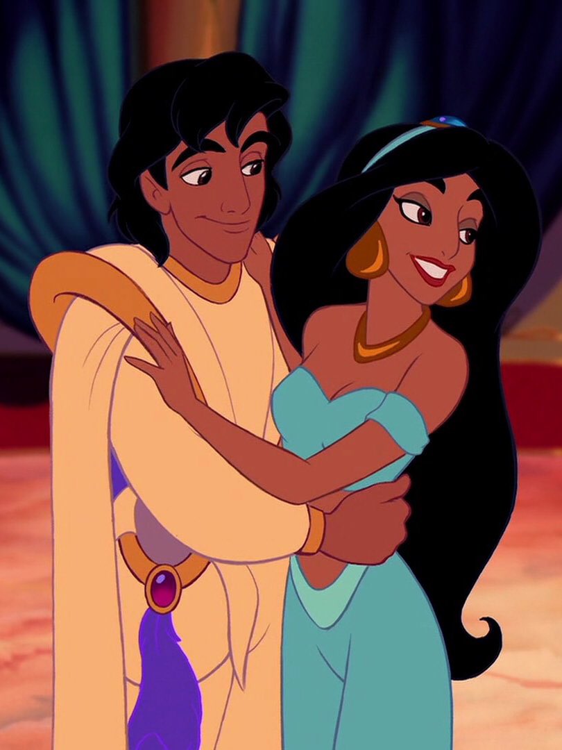 aladdin and princess jasmine. THEYRE LOOKING.