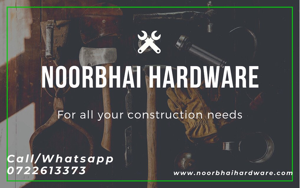 noorbhaihadware's tweet photo. Wholesalers & Dealers in Construction material for both commercial & residential. ๐ง๐ฆบ
Visit our website https://t.co/hLDXi4Fpnc
Call 0722613373
#constructionkenya #constructionworker #noorbhaihardware #hardwarekenya #steelbars #ElsaMajimbo #UhuruBanNMS #ShoMadjozi https://t.co/YOh1hGNYaY