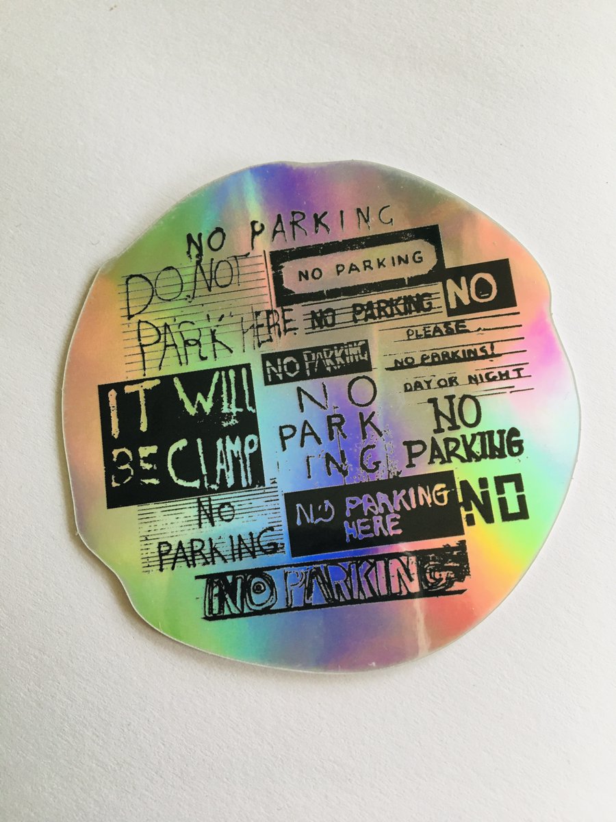 fire_stations's tweet photo. Laura has made/curated some very limited edition art collections (only 15 available), including a brass chip fork from @espergaerde, a risographed print and zine with "human/machine translation poetry" and a "no parking" sticker, as well as the CD. Have a look! https://t.co/2vh8igphDK