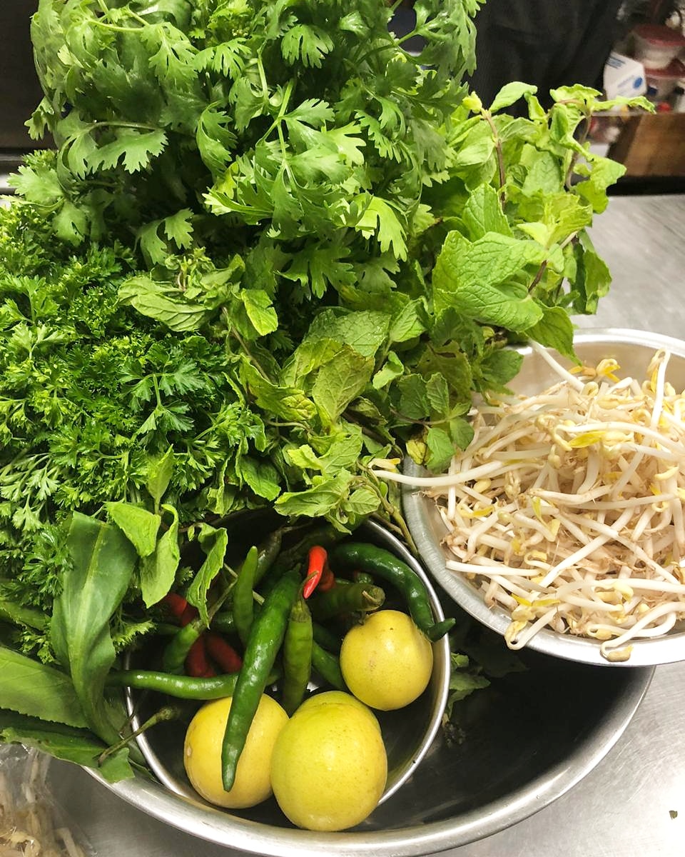 ZazouKitchen's tweet photo. 🍜 Hanoi Phò Bo is on the menu this Friday &amp; Saturday and we're gathering the freshest ingredients for your phò! Call us at 750-2083 to order. #zazoukitchen https://t.co/mtSM3drShj