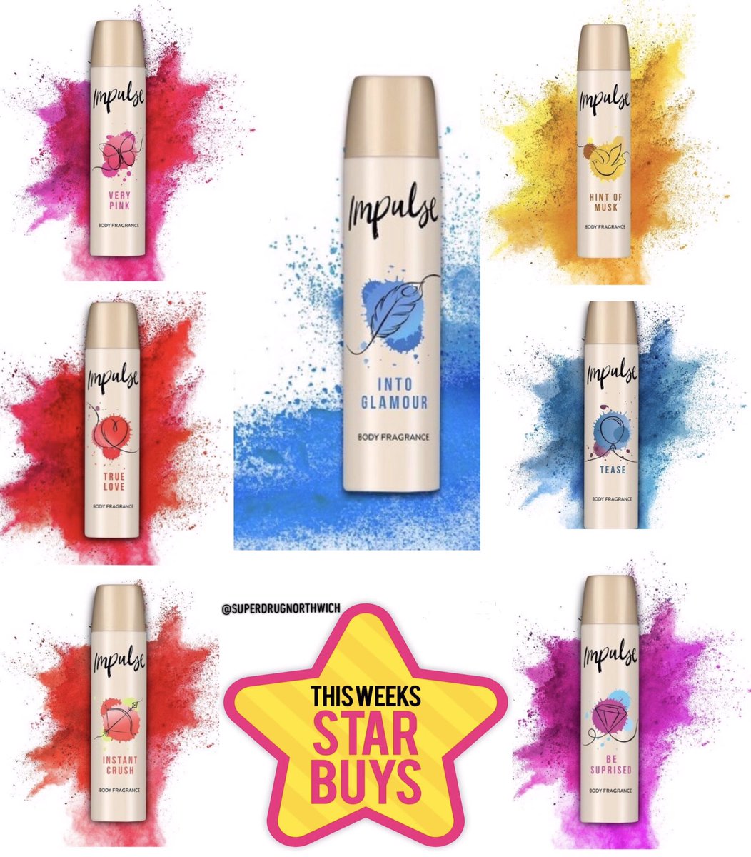 Impulse body sprays are part of this weeks Starbuys at only 85p each
⭐️⭐️⭐️⭐️⭐️⭐️⭐️⭐️⭐️⭐️⭐️⭐️