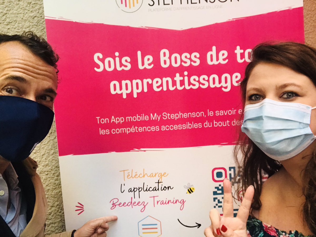 Chez @CFA_Stephenson ce matin, il y a une ministre, une mascotte, des routards et une digital learning manager hyper fan de #EdTech 💖 Cc <a href="/BeedeezApp/">Beedeez</a> 🐝