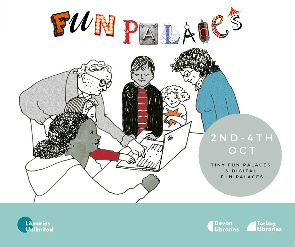 Join our #TinyFunPalaces and #DigitalFunPalaces this weekend. We are hosting free, safe &amp; small skill-sharing events locally and online as well as community-led art exhibitions at some of our libraries. Check with your local library &amp; find digital events on Facebook. <a href="/FunPalaces/">Fun Palaces</a>