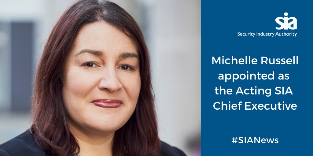 Michelle Russell has been appointed as the Acting Chief Executive and she will take up the role on October 19 following Ian Todd’s departure from the SIA. Read the full news story here: bit.ly/30oMLPg #SIANews