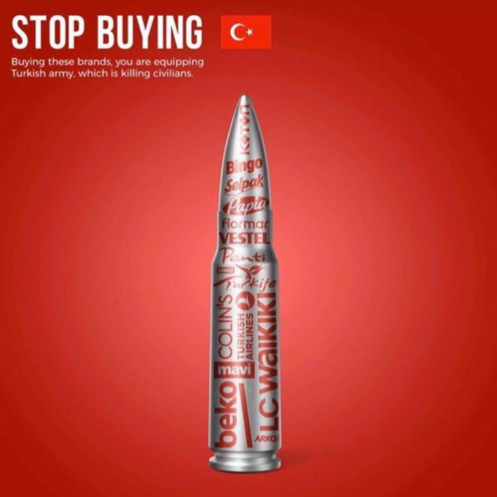 slmhktn's tweet photo. Ermeniler sosyal ağlarda Türk Mallarını boykot çağrısı yapıyorlar.

Bir ülkenin boykot edilebilecek markalarının olması ne güzel. Sayılarının daha da artması temennisi ile.

O halde bizlere de düşen vazife bir ürün alırken mutlaka nerede üretildiğine bakmak olsun. https://t.co/JyJlr9uRFV