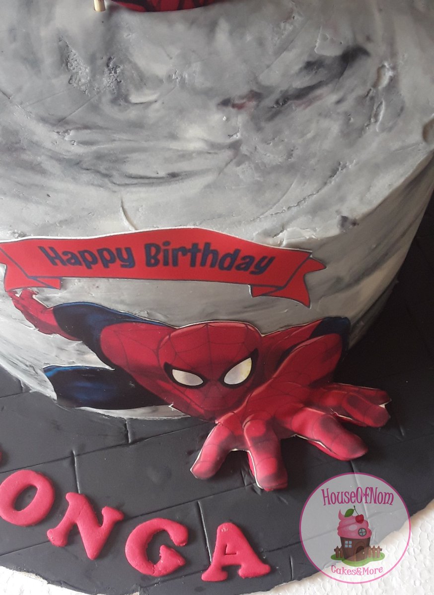 HouseOfNom1's tweet photo. Spiderman cake for Siyabonga's birthday 🎉 https://t.co/H7fRVTMIca