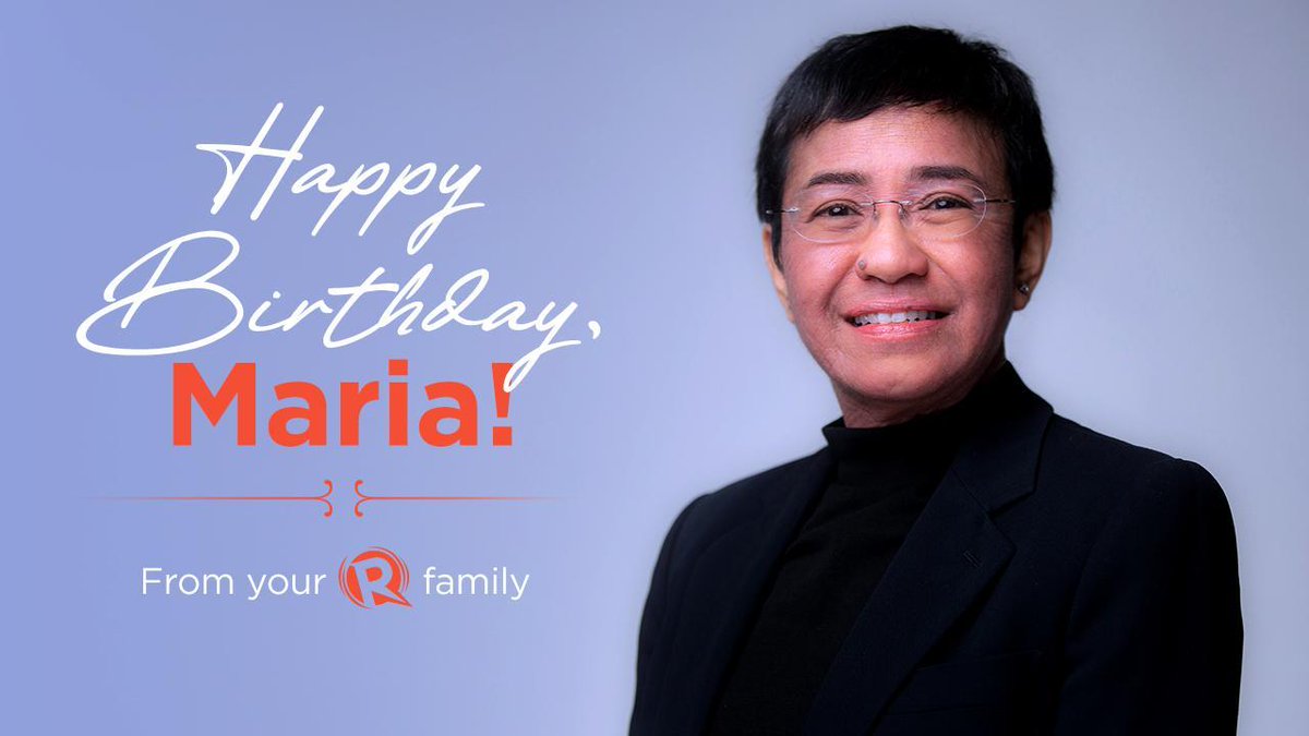 Happiest birthday to our very own @mariaressa! Thank you for fighting the good fight. 🧡  #CourageON #HoldTheLine #DefendPressFreedom