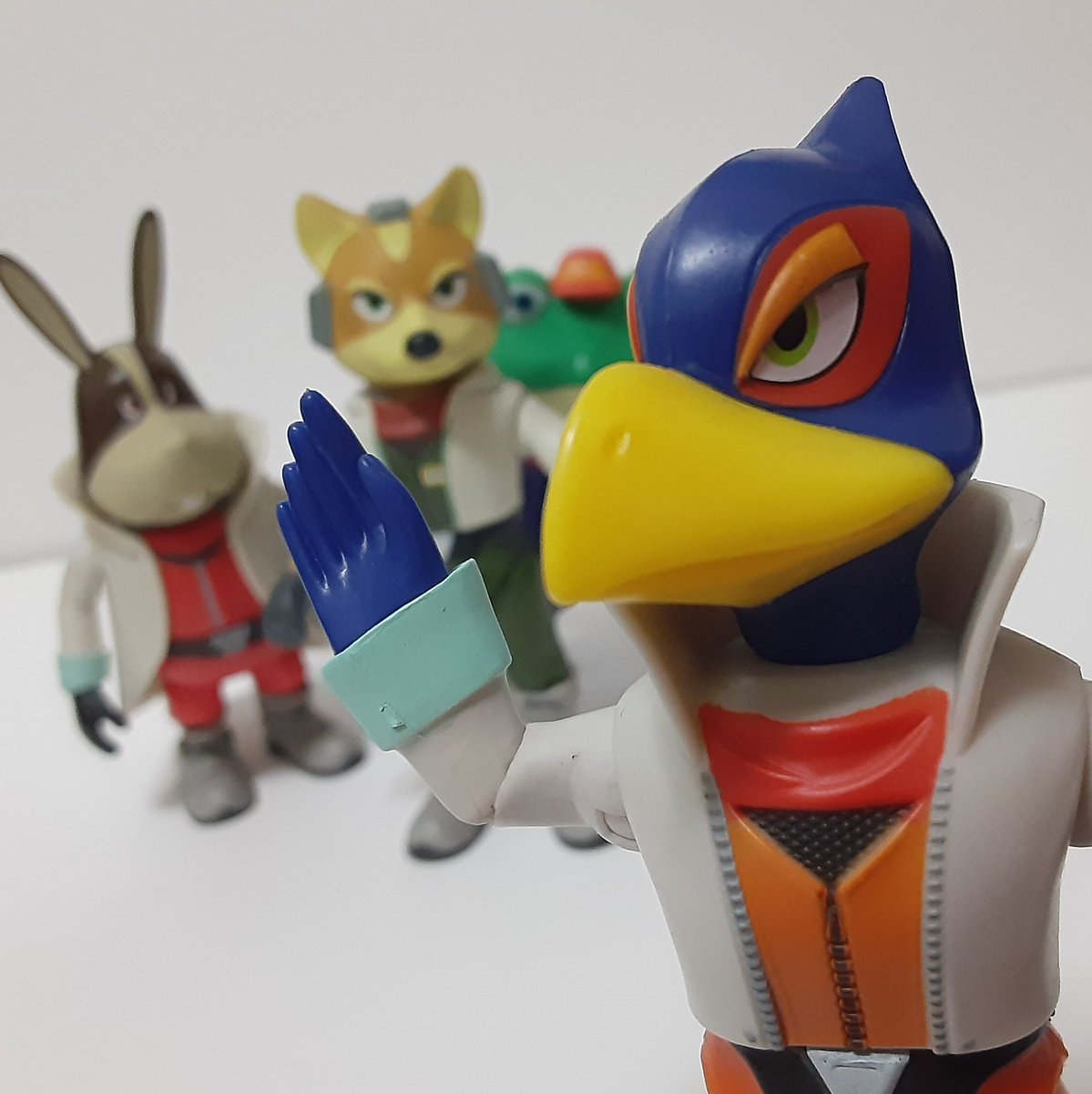 Its midnight!Time for  #Toytober 10-2!World of Nintendo 4' Star Fox Falco Lombardi (2015)This Jakks Pacific figure of the S-Tier Melee staple was so hard to come by for a while for me. Em was able to snag it for my birthday one year when it was weirdly widely available again.