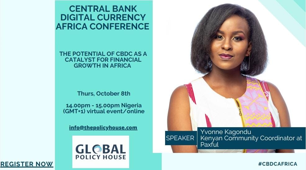 kagondu_yvonne's tweet photo. #CBDCAfrica @michellechivung

Join us on 8th October at 4pm EAT to discuss Central Bank Digital currencies and their potential in Africa. https://t.co/m4E0OQDvsU