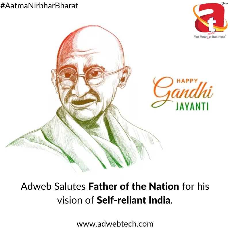 Adweb_Tech's tweet photo. @Adweb_Tech salutes Father of the Nation for his numerous sacrifices for the independence of our great nation and showing us the paths of Ahimsā and Self reliant India.

#gandhijayanti #gandhijayanthi2020 #AatmaNirbharBharat #adweb #cybersecurity #websitesecurity https://t.co/uuFeJcZBCm