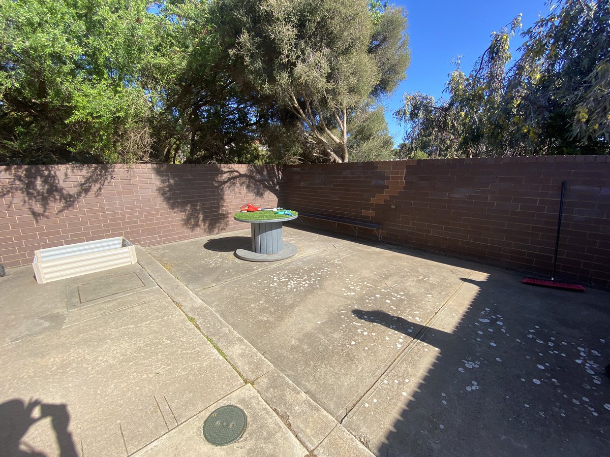 ProjReimaginate's tweet image. The Hideaway space is coming together. A neglected nook beside the entrance to our butterfly garden was in need of a makeover. Murals, plants and seating still to come! 

#ProjReimaginate