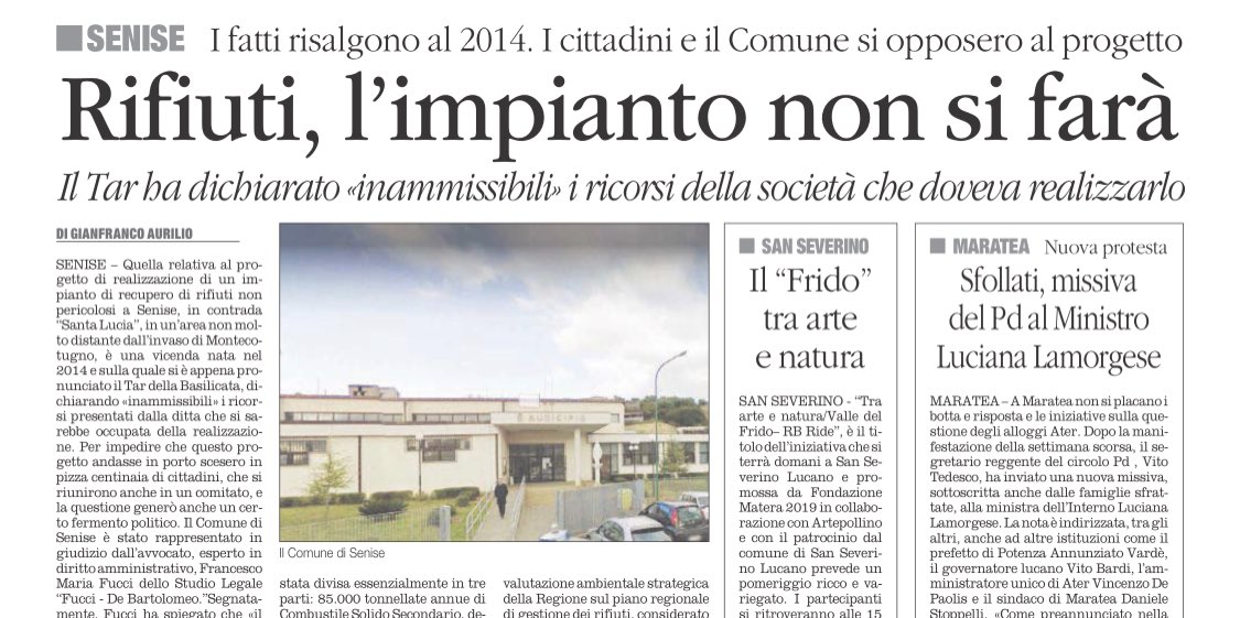 dukana2's tweet photo. A #Senise in #Basilicata non si farà impianto di rifiuti vicino alla diga 👇e a #Latronico....dove il #Sindaco 🤢....vuole i rifiuti vicino alle terme?? ⁦@NoRifiuti⁩ 👇 https://t.co/MmmIqhb9z2