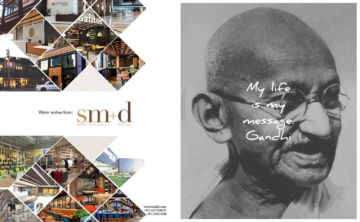 SMDINTERIORS's tweet photo. SM+D Interiors design wishing you all and your family Happy Gandhi Jayanti...

#GandhiJayanti #freedom #Peace #MahatmaGandhiji #India #SwachhBharat #FatherOfTheNation #StaySafeStayHealthy 

 (For queries, kindly send us via email to info@smdid.com)
https://t.co/uXTjlfmvxn https://t.co/GavI292ws3
