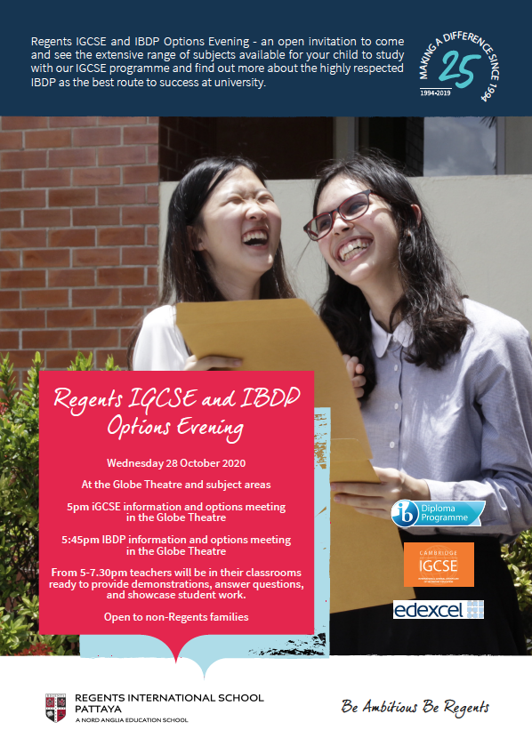 RegentsSchool's tweet photo. IGCSE and IBDP Options Evening
28th October - 17:00-19:30

Open to Regents and non-Regents families

Please register your attendance for the event here: https://t.co/gzRlvzfvUH

#IBDP #IGCSE #GoRISP #BeAmbitiousBeRegents #NAEBeAmbitious #britishinternationalschool #boardingschool https://t.co/VRpwMEc9mJ
