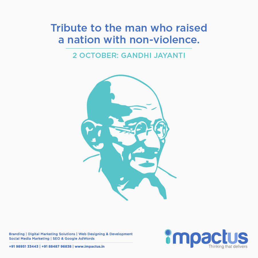 ImpactusM's tweet photo. Since ancient times, violence won wars. It was the first time in history that non-violence helped build a nation.
#Gandhi_Jayanthi #BrandingAgency #DigitalMarketingAgency #SocialMediaMarketing #SEO #Kochi #PPC #WebDesign #WebDevelopment #leadgeneration https://t.co/XnO1HGl1lh