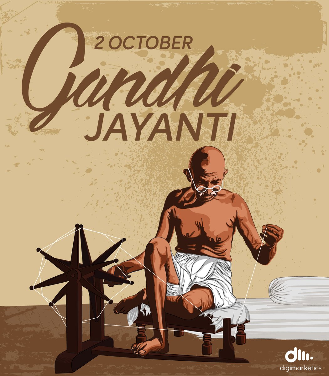 digimarketics's tweet image. Strength does not come from physical capacity. It comes from an indomitable will. Happy Gandhi Jayanti!

#gandhijayanti #gandhi #mahatmagandhi #india #gandhiji #gandhiquotes #freedom #mahatma #october #love #peace #quotes #fatherofthenation #gandhijayanthi #indian