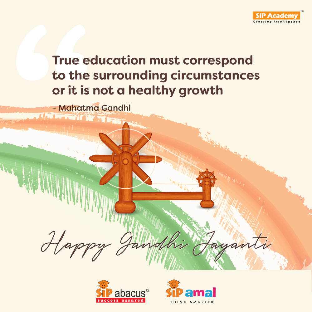 sipabacusind's tweet photo. Celebrating the achievements and wisdom that the father of the nation has bestowed us with. Happy Gandhi Jayanti! https://t.co/ci4mdElgKC