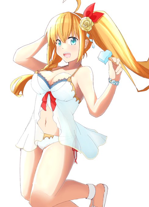 夏は過ぎたけど水着ペコリーヌ
髪型は僕の好みに変えた

#イラスト
#プリコネ 