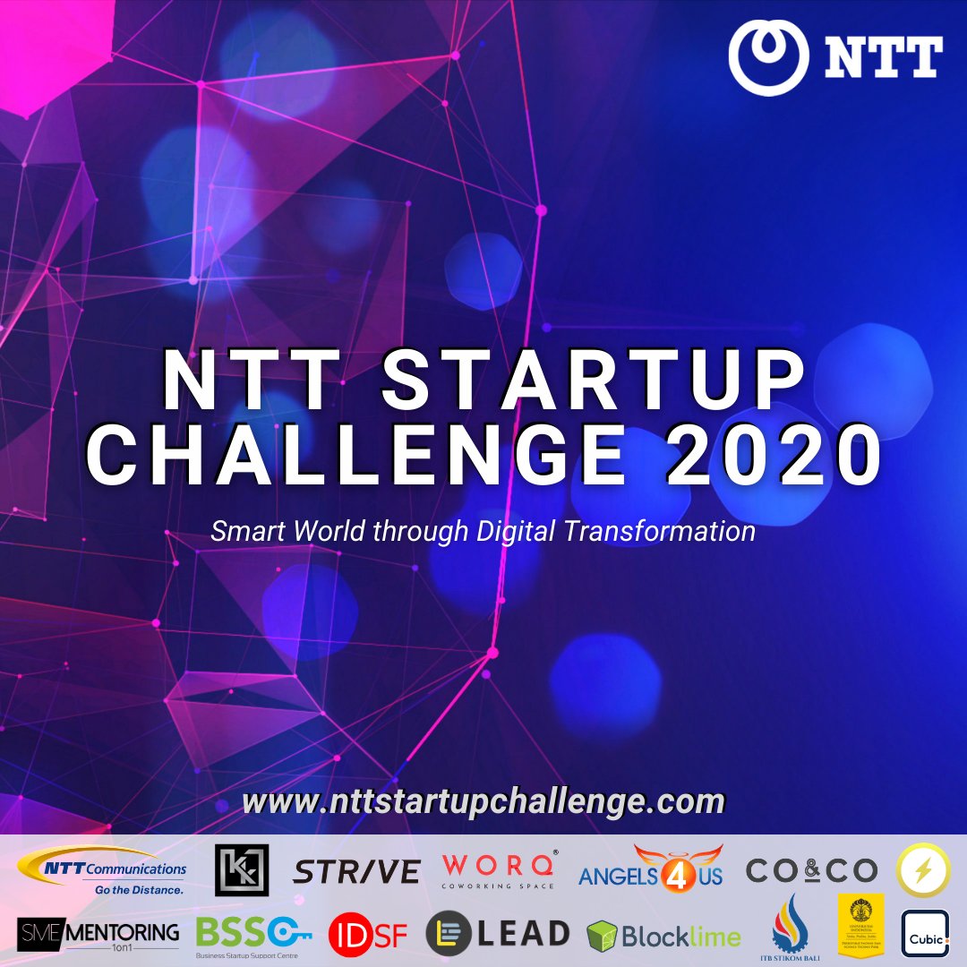 BlocklimeTech's tweet image. Hello, Innovative Entrepreneurs! 𝐍𝐓𝐓 𝐒𝐓𝐀𝐑𝐓𝐔𝐏 𝐂𝐇𝐀𝐋𝐋𝐄𝐍𝐆𝐄 𝐈𝐒 𝐍𝐎𝐖 𝐁𝐀𝐂𝐊!

For more info, you can visit lnkd.in/gVur6WT and don&apos;t forget to check out @nttstartupchallenge to keep you updated about NTT Startup Challenge 2020. Let&apos;s turn it up!!
