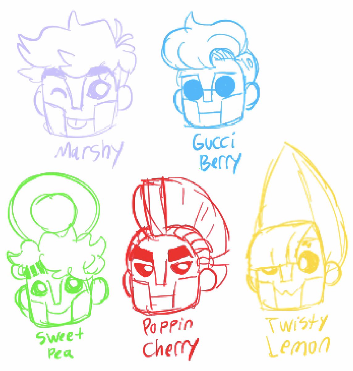 For the life of me I can't remember the other 1010 lads so I give them my own nicknames for them cuz why not? (Well beside Rin since it's much easier 2 remember but there's moments I call him Marshy cuz he b a marshmallow baby)
#NSR1010 #NoStraightRoads #sketch 