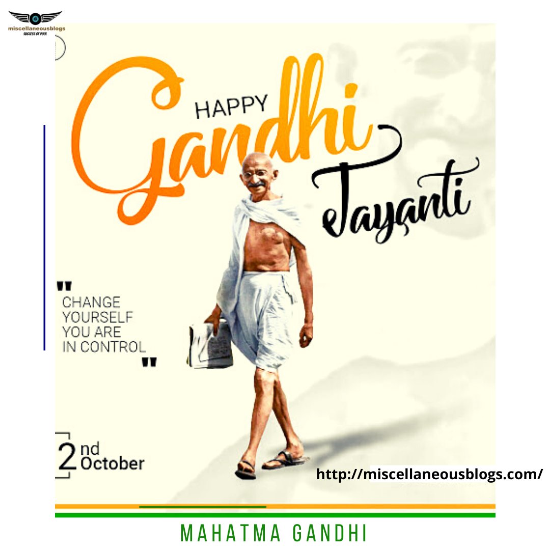 miscellaneblogs's tweet image. Be the change you want to see in the world! 
#HAPPYGANDHIJYANTI2020 #2OCTOBER #MISCELLANEOUSBLOGS #QUOTESOFTHEDAY #GANDHIJI&apos;S, #BIRTHDAY #FATHEROFTHENATION #INDIANFAMOUSMAN  @miscellaneblogs