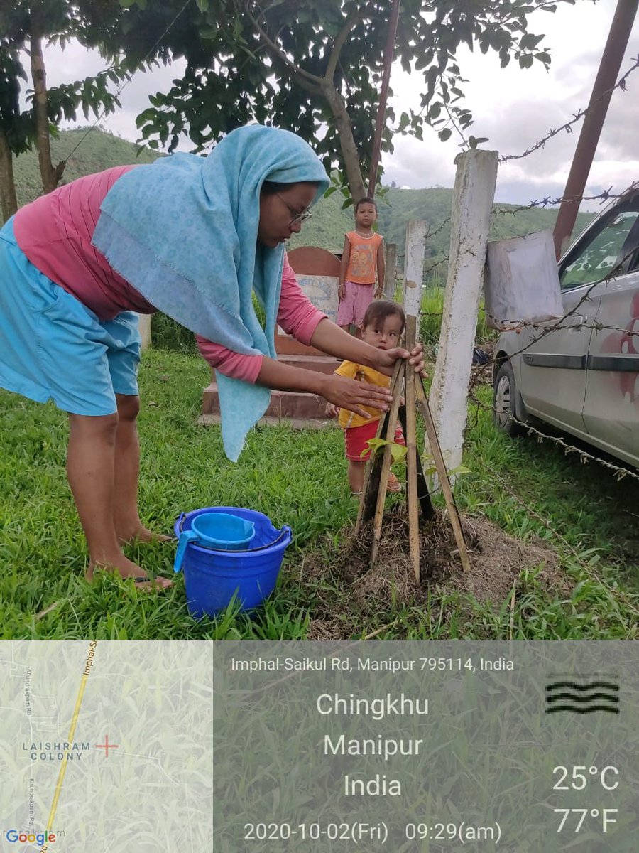 MoirangSenny's tweet photo. Nutritionally beneficial fruit 🌱🌳🍑🍋Saplings being planted by AWWs of Sector 23 ICDS Proj Imp/E l SWM On the Occasion of Gandhi Jayanti, the 2nd Oct 2020. #poshanabhiyaan @narendramodi @smritiirani @MinistryWCD @POSHAN_Official @nbiren @NgangomU @BanteeKonthouj @ManipurPoshan https://t.co/taZi4ZddTl