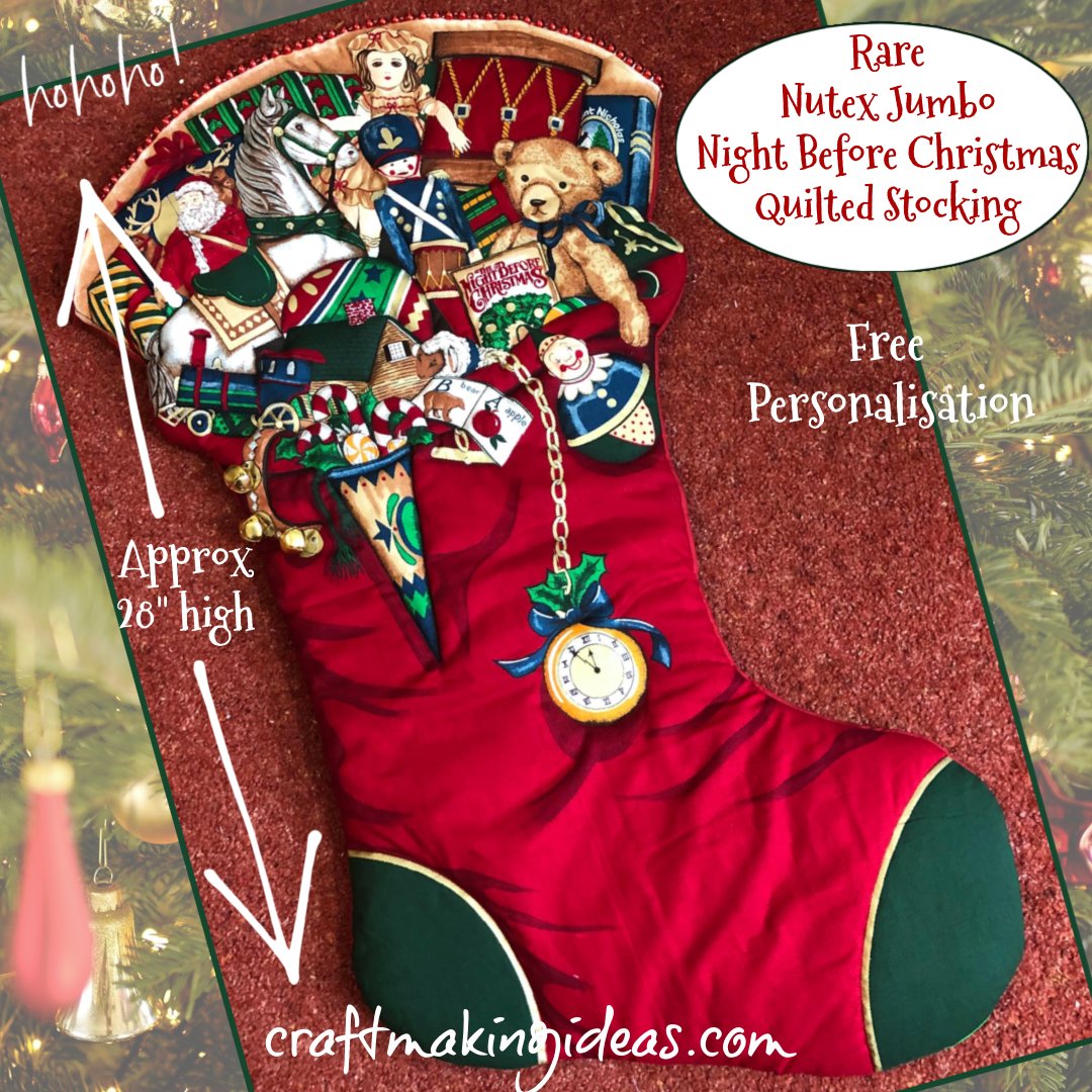 CraftMakingIdea's tweet image. I adore this #christmasstocking. My mum made one for me nearly 40 years ago &amp;amp; I use it every year.  It's a rare vintage design now (the panels are like gold dust), but I've a few available this year

craftmakingideas.com/shop/christmas…

#nutex #nightbeforechristmas #quiltedchristmasstocking