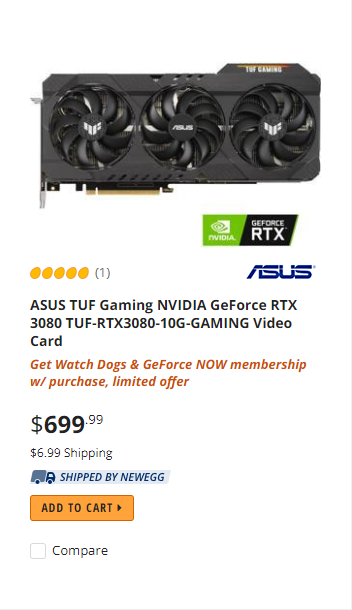 techstockz's tweet photo. Item in stock at New Egg
ASUS TUF Gaming NVIDIA GeForce RTX 3080 ..
https://t.co/U52LDmdYk8
 #RTX3080 #RTX3090 #RTX3070 #rtx . https://t.co/YaQy9h5F0z
