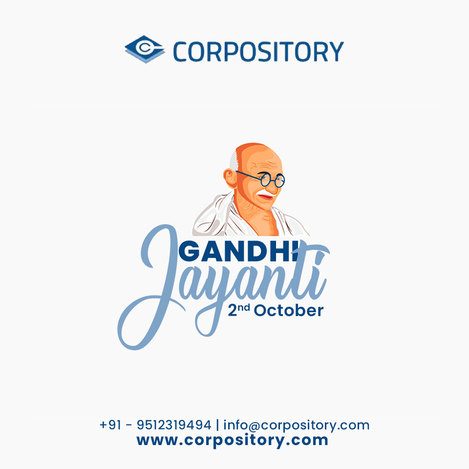 corpository's tweet photo. Let us always remember his invaluable teachings and take his legacy forward. Happy Gandhi Jayanti 2020!

#Corpository #GandhiJayanti  #2October  #HappyGandhiJayanti #HappyGandhiJayanti2020 #GandhiJayanti2020 #MahatmaGandhi #FatherOfNation https://t.co/F6XrSX9jDH