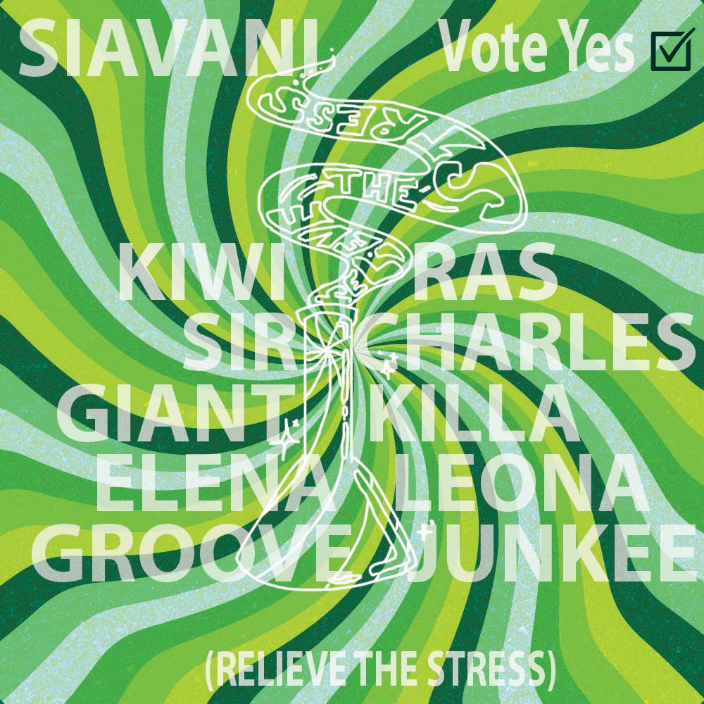 cydel's tweet photo. Been a long time coming ⏲️ BUT here is our co-produced - @IAmSiavani  &amp; @Groovejunkee - track #VoteYes an international collaboration also featuring #SirCharles #KiwiRas @giantkilla_274 and the soulful #ElenaLeona #VoteYes2020 #CannabisReferendum 
➡️ 🔊 https://t.co/QB7shQzooo https://t.co/o4ooDx4nno