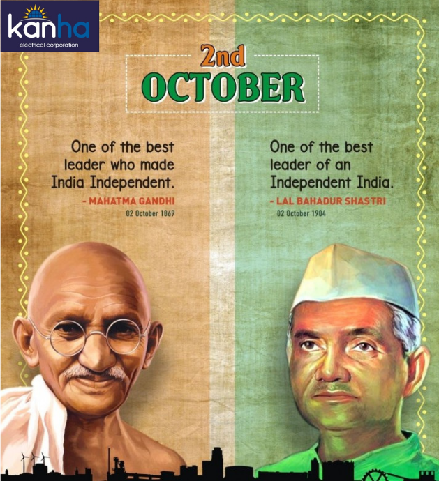 ElectricalKanha's tweet photo. Mohandas Karamchand Gandhi (2 October 1869-30 January 1948) was an Indian political ethicist, who lead the successful campaign for India's independence.
Lal Bahadur Shastri (2 October 1904-11 January 1966) was an Indian politician who served as the second Prime Minister of India. https://t.co/E7gbjMxIh9