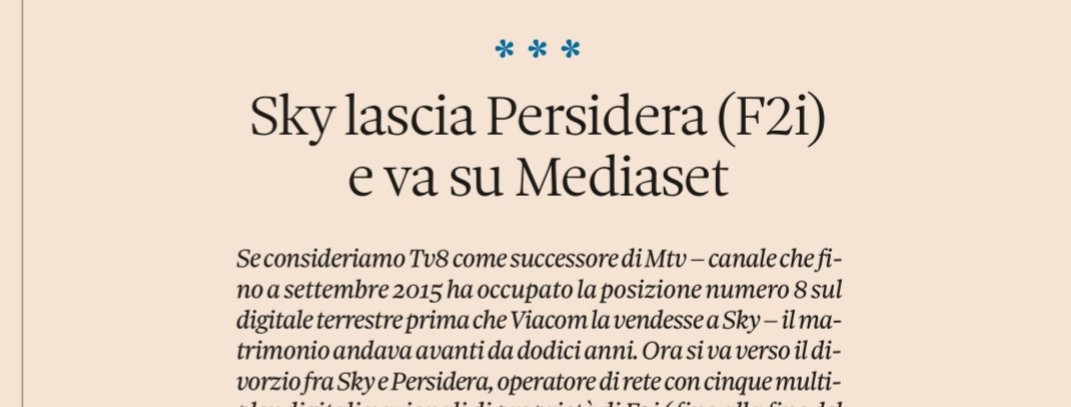 An_Bion's tweet photo. E intanto per i suoi canali free #Sky lascia #Persidera per andare sul multiplex #Mediaset. Sky risparmia (accordi pregressi con Mediaset)  ma brutto colpo per la società di F2i. #cosediTv https://t.co/YtfJamuUPI