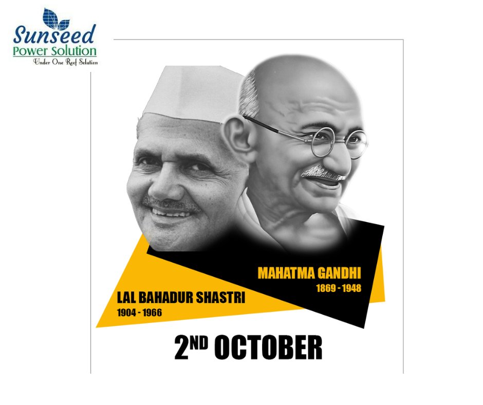 PowerSunseed's tweet photo. Mohandas Karamchand Gandhi (2 October 1869-30 January 1948) was an Indian political ethicist, who lead the successful campaign for India's independence.
Lal Bahadur Shastri (2 October 1904-11 January 1966) was an Indian politician who served as the second Prime Minister of India. https://t.co/7anJTb7ed2