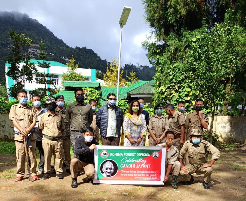 Social work and plantation done by KFD staff on #MahatmaGandhijayanti #Gandhi150