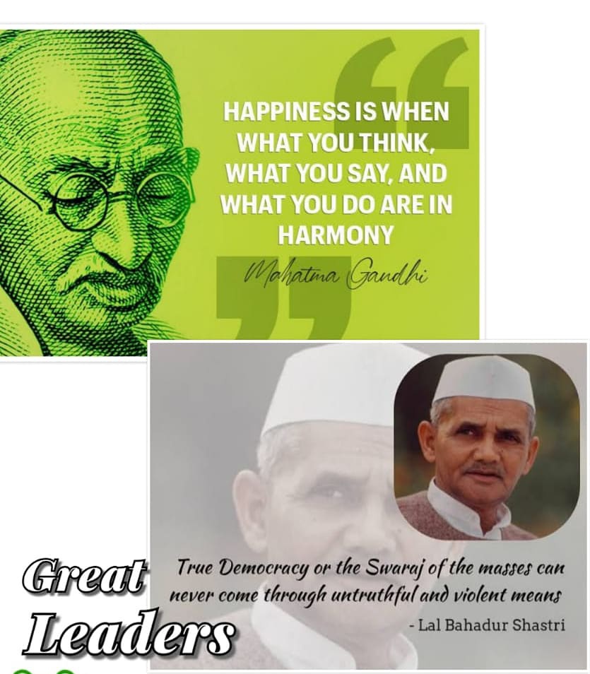 APStudentsVoice's tweet photo. Remembering the #FatherofNation #MahatmaGandhi and Great Leader #LalBahadurShastri ji Today On their Jayanthi.

Observing #InternationalDayOfNonViolence
#Internationaldayofpeace #Peace #लाल_बहादुर_शास्त्री #GandhiJayanti #महात्मागांधी #NonViolence  #Bapu
#APStudentsVoice https://t.co/CYfH8PknZc