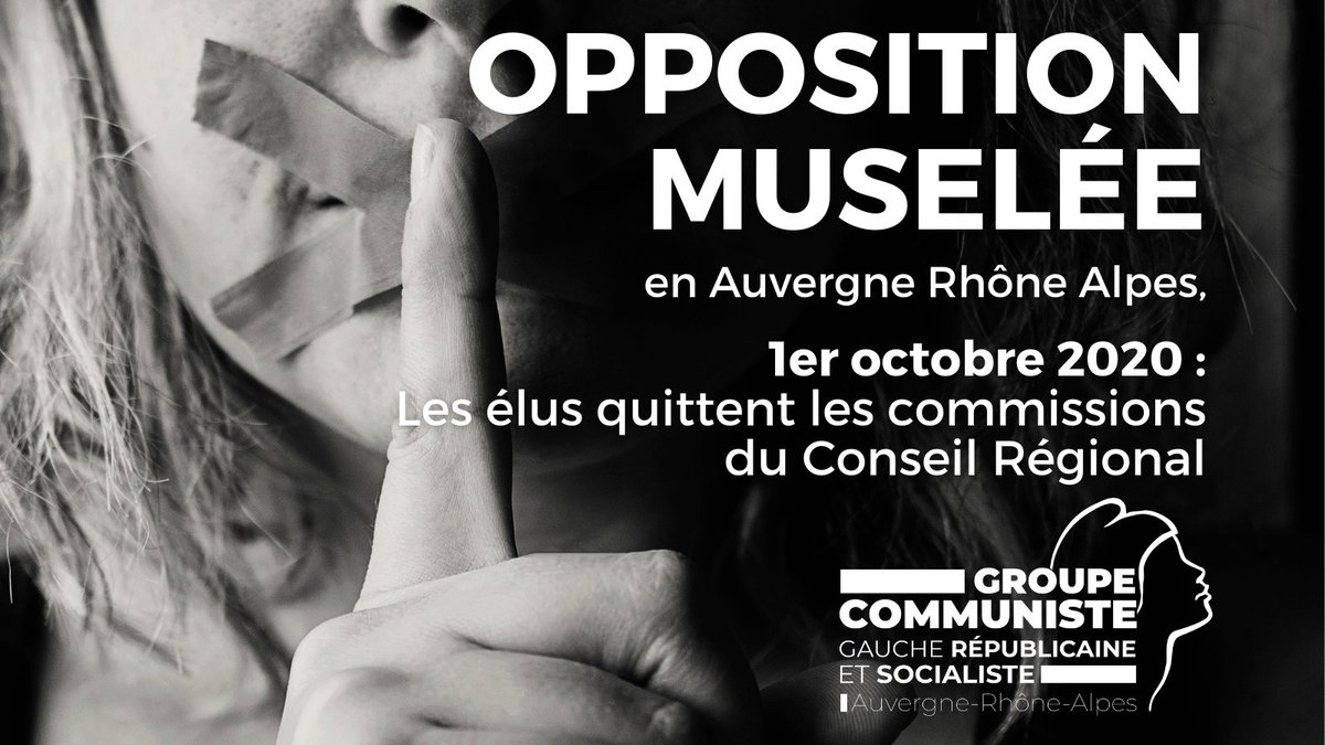 LHumainDAbAURA's tweet photo. En #AuvergneRhoneAlpes la majo de @laurentwauquiez veut éviter tout débat sur ses politiques. 
On refuse la mascarade en #Commission ! 
Le communiqué accessible ici : https://t.co/D72TGYDruS https://t.co/4aspTPVRkv