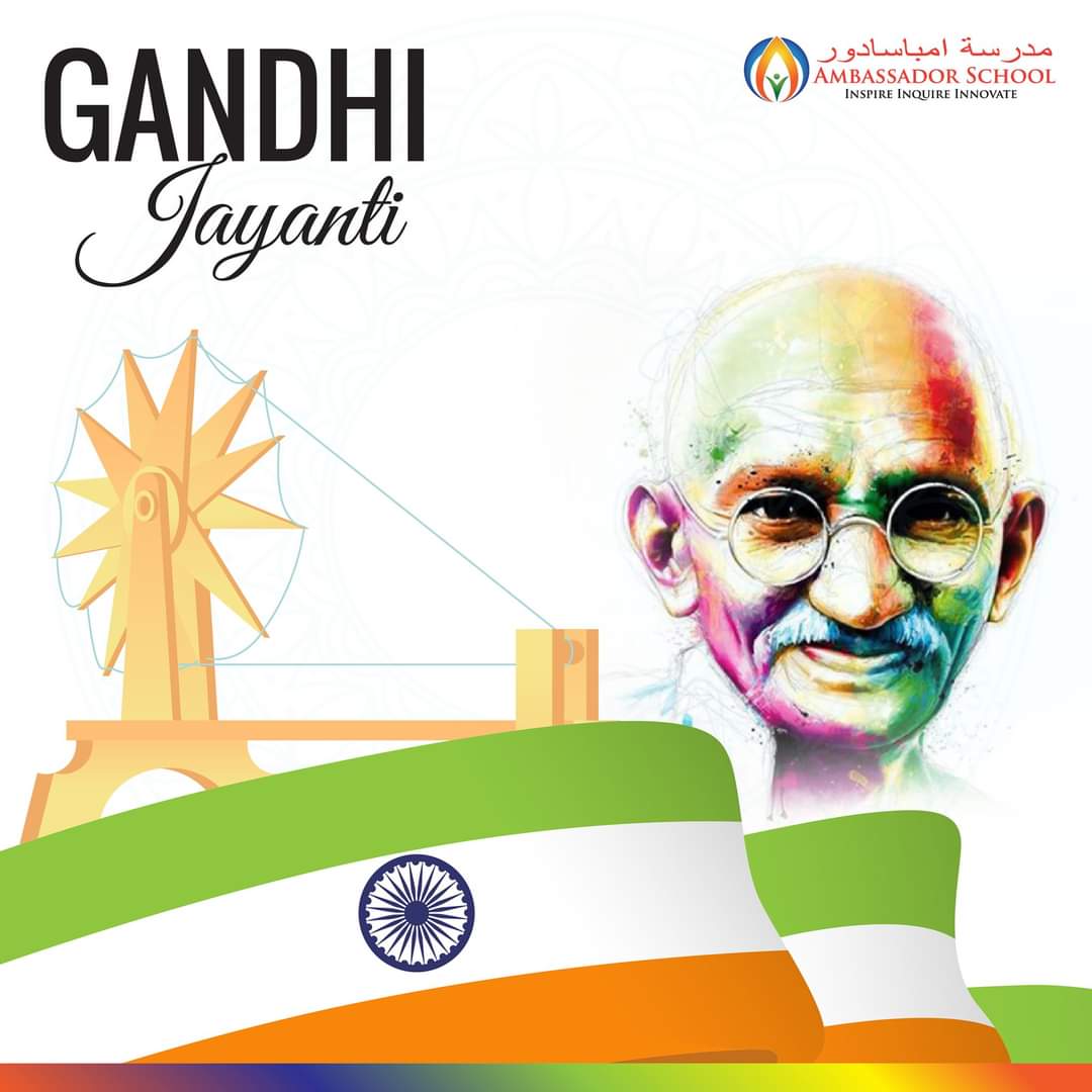 AmbassadorDXB's tweet photo. 2nd October: Gandhi Jayanti: Tribute to Mahatma Gandhi
Ambassador School staff and students were engaged in activities that reinforced the teachings of the ‘Father of the Nation.’ Various activities like artwork, digital posters, comic strips were arranged
#indiaindubai
#cgidubai https://t.co/Sp0VWukgQd