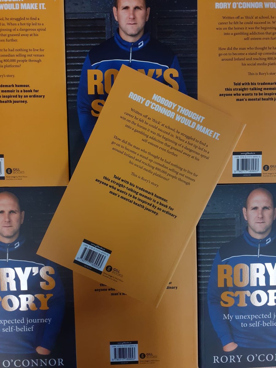 Gill_Books's tweet photo. Happy publication day to Rory O’Connor and his new memoir ‘Rory’s Story’, written with Dermot Crowe. Told with his trademark humour, this straight-talking memoir is a book for anyone who wants to be inspired by an ordinary man’s mental health journey. #RorysStory https://t.co/jrMFzRCjP6