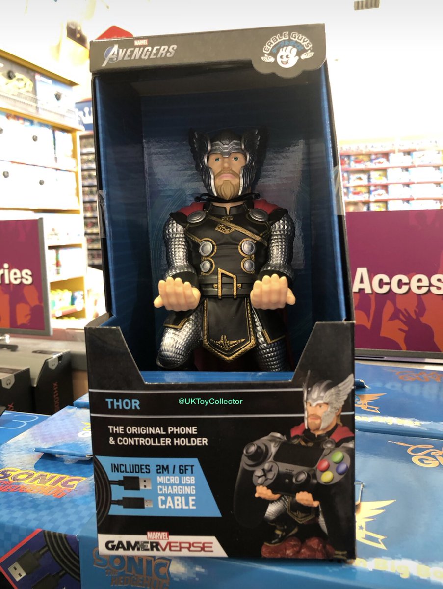UKToyCollector's tweet photo. The fantastic new #Thor controller/device holder by @EXGPro has landed in stores. I spotted this one @SmythsToysUK
I love it! #TheCableGuys produce some fantastic looking Phone/Controller holders.
#TheAvengers
#GamerVerse
#Marvel
#EXGPro
@AskSmythsToys
#SmythsToys https://t.co/AxyYXhWR9E