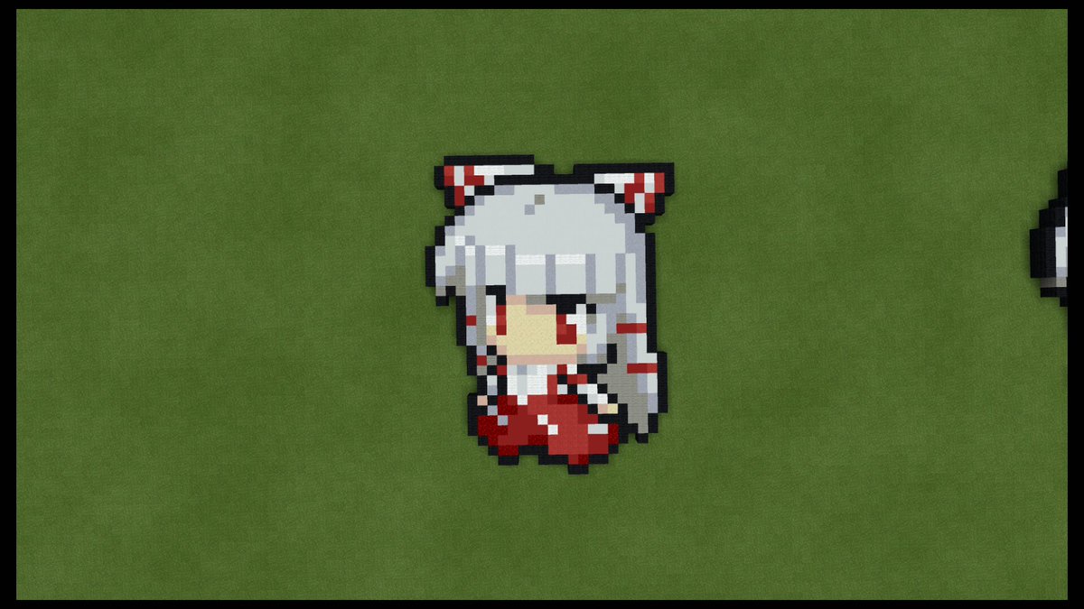 誰つく さめプロ 東方projectの藤原妹紅をドット絵にして マイクラに作りました マインクラフト 東方project