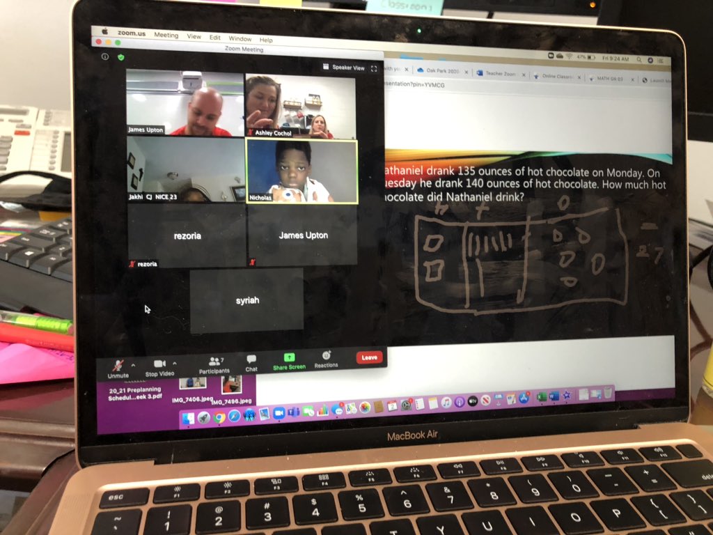 MrsCochol's tweet photo. Popped into Mr. Upton’s virtual small groups. They used @nearpod to share their thinking. Their conversation was the highlight of my week. #PStandsForPages #CheckTheChat #MrUptonNeedsTwitter https://t.co/r3A2soxbmm