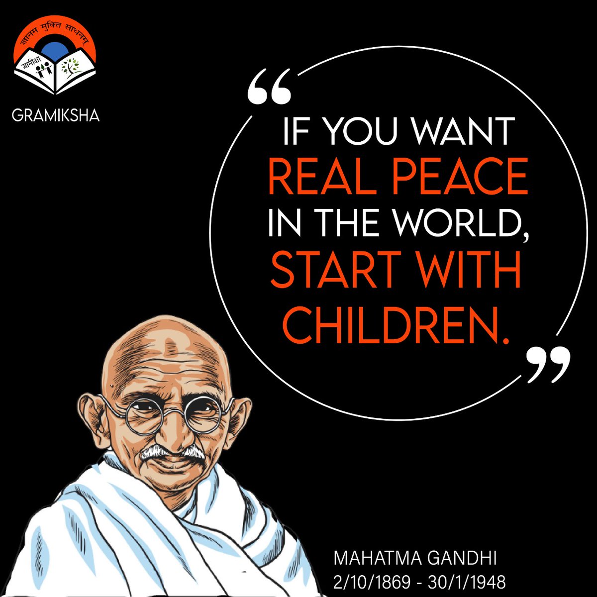 gramiksha's tweet photo. The best way to find yourself is to lose yourself in the service of others.
Let us walk on the path of Mahatma Gandhi to Make a difference by extending a helping hand and glorifying the magic of highest prestige. https://t.co/srm0bIn7qa