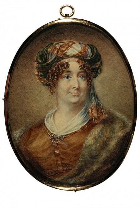 Sarah Biffen, painter, died #onthisday in 1850. Though born without limbs, Biffen held her paintbrush in her mouth. Initially exploited as a sideshow attraction, she eventually became a favourite of Queen Victoria and is mentioned in three works by Dickens. #gloriousGeorgians