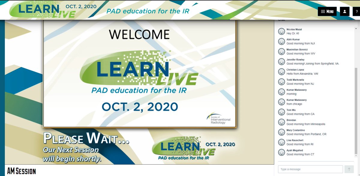 #SIRLEARN2020 is here! Thanks to the Program Committee for all your hard work! <a href="/bretwiechmann/">Bret Wiechmann</a> <a href="/roblookstein/">Robert A Lookstein MD, MHCDL</a> <a href="/MisraMD/">Sanjay Misra MD, FSIR, FAHA, FACR</a> <a href="/paragpatel_IR/">Parag Patel</a> 
Still time to register and join - bit.ly/SIRLEARN2020
